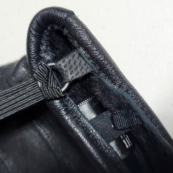 Celtek Domo Leather Gloves Womens Large Black Faux Fur Lined Driving Winter New - Picture 5 of 8